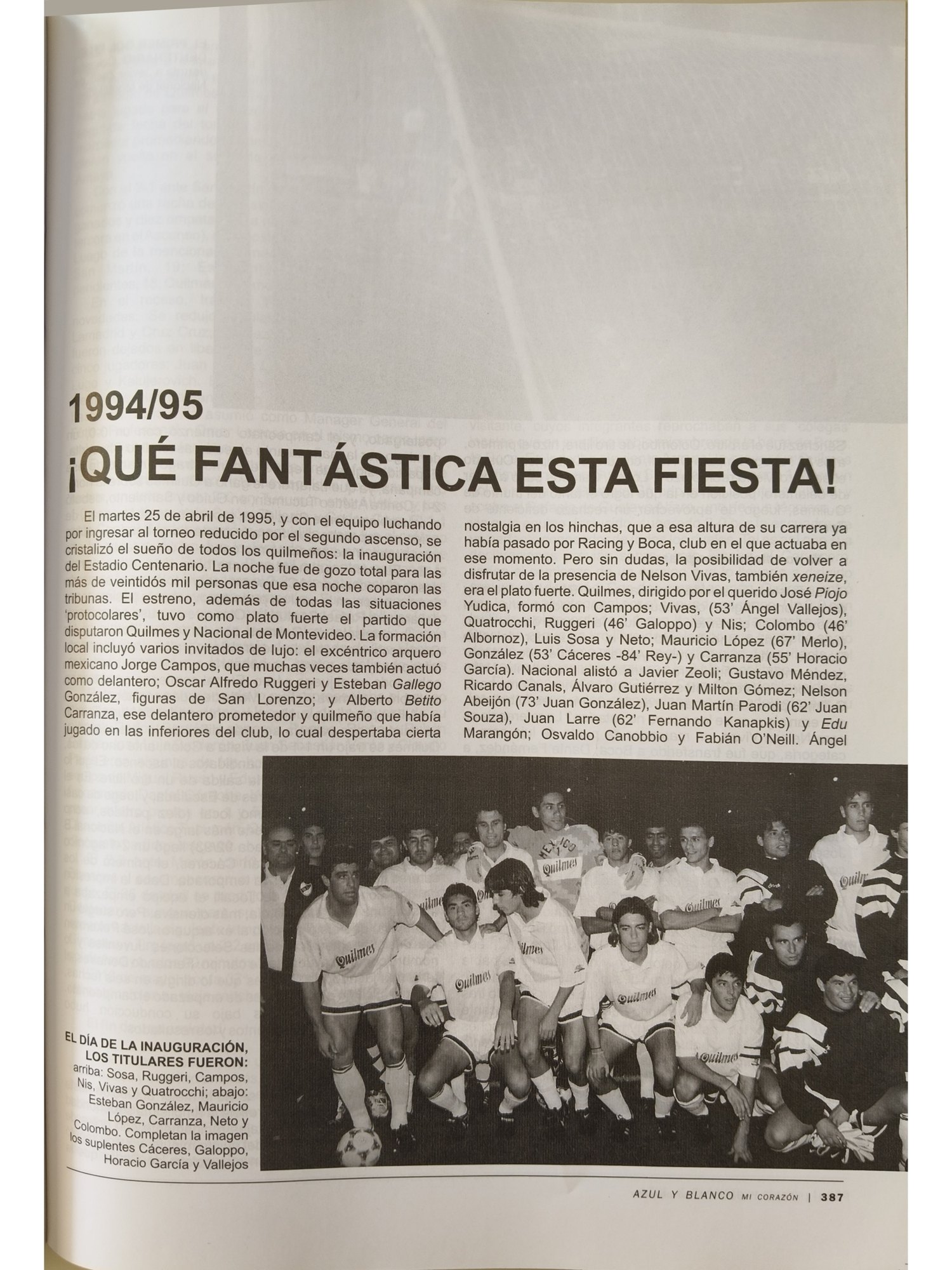 La noche de la inauguración